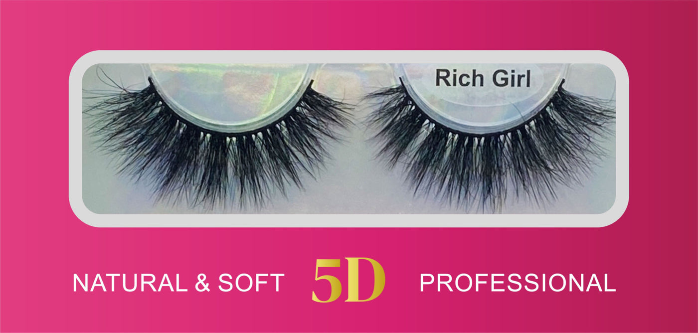 5D Luxury Mink Eyelashes - RICH GIRL - Glam Xten Collection